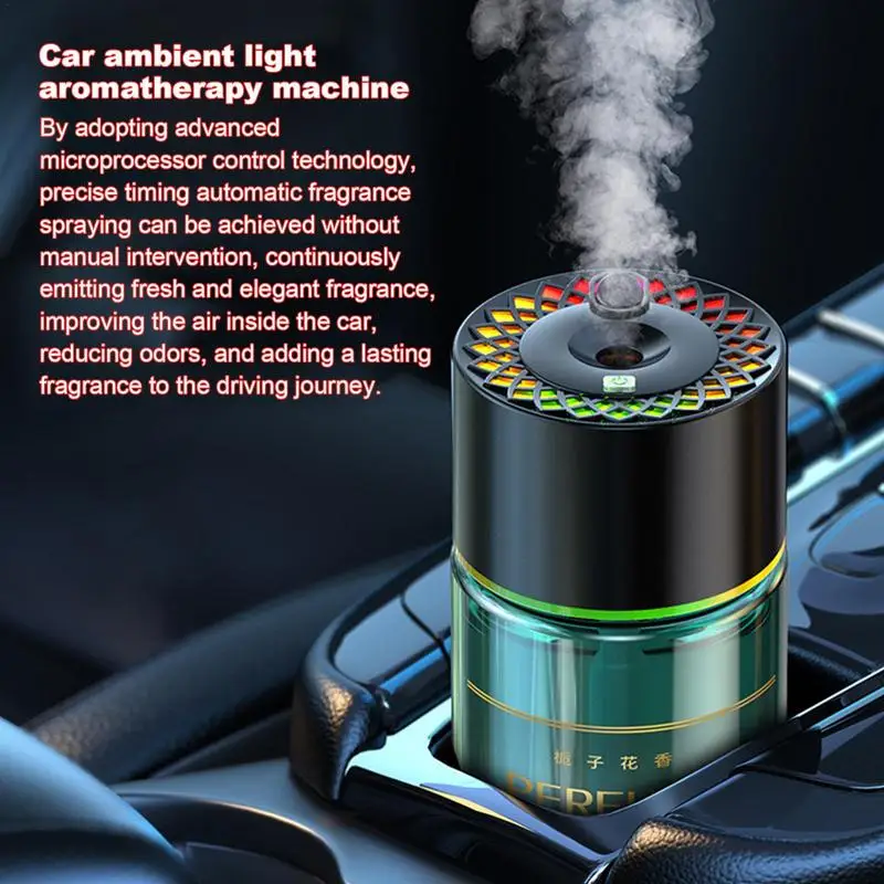 Car Air Freshener Diffuser 160ml Light Up Oil Diffuser Nano Spray For Car Enjoy Driving Fun Odor Removal Automatic Fragrance For