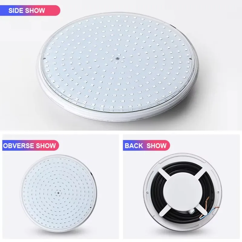 ABS Par56 Led المصباح الكهربي 12V Ip68 مقاوم للماء Rgb الملونة تحت الماء ضوء حمام السباحة