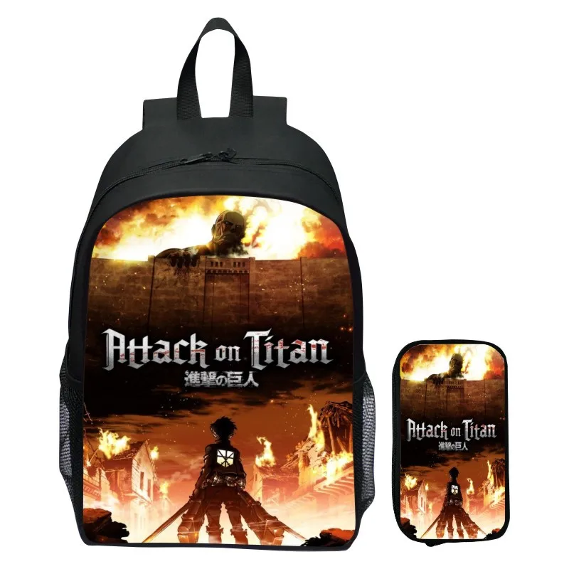 Children's backpack set attack on Titan, giant primary school backpack, kindergarten backpack, pencil case