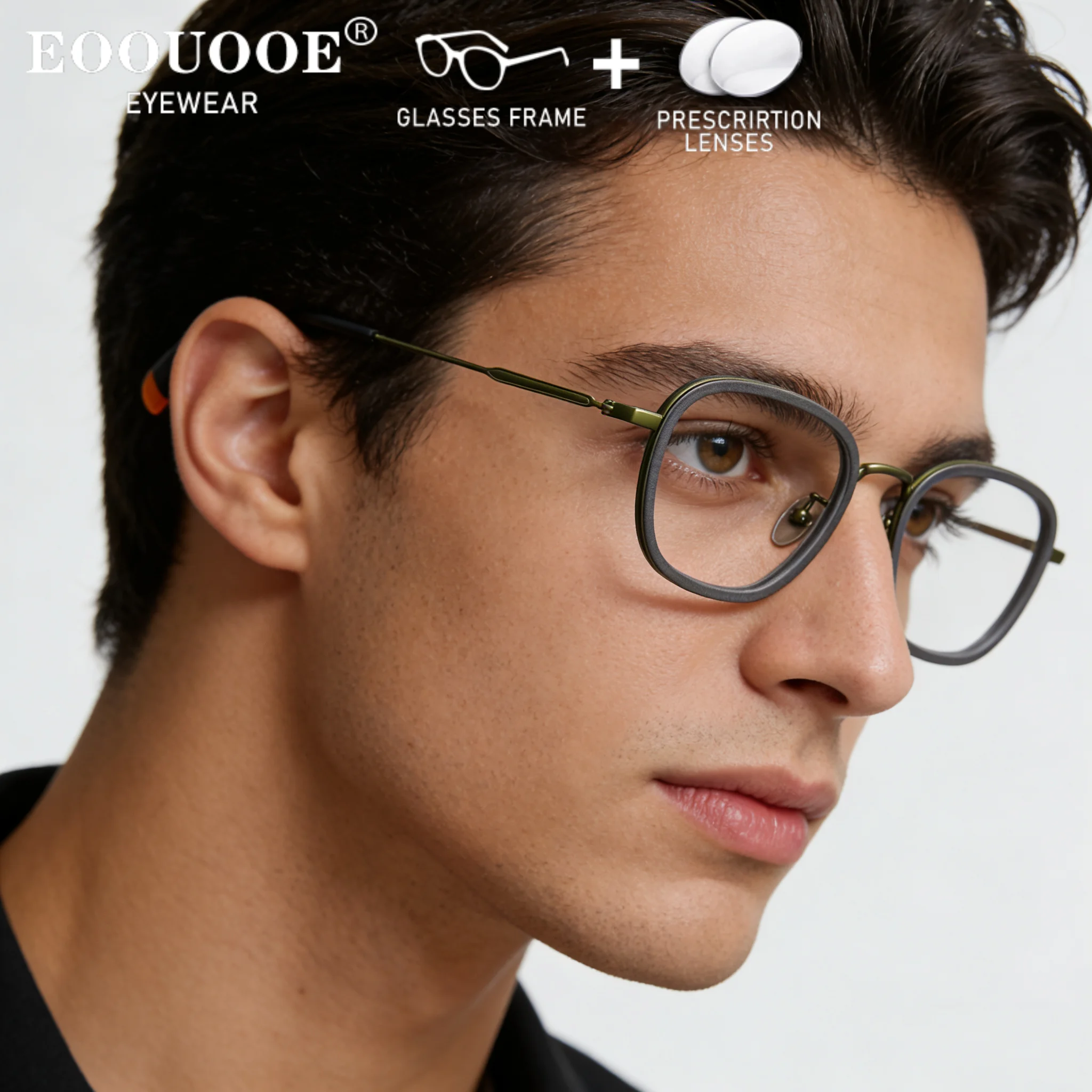 

Daily Men Women Vintage Glasses Prescription Lenses Recipe Progressive Myopia Reading Hyperopia Eyeglasses Titanium Acetate