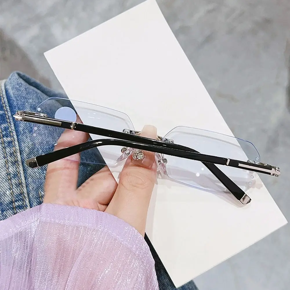 Blue Ray Blocking Anti-Blaulicht-Lesebrille Augenschutz Randlose Schnittkante Hyperopiebrille Ultraleichter Luxus – Detail 14