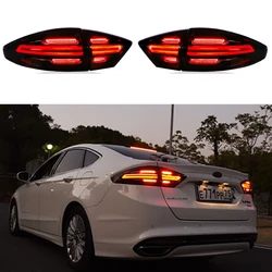 1 Pair Car LED Taillight Rear Tail Lights Running Light Brake Lamp Reverse Dynamic Turn Signal For 2013-2016 Ford Fusion/Mondeo
