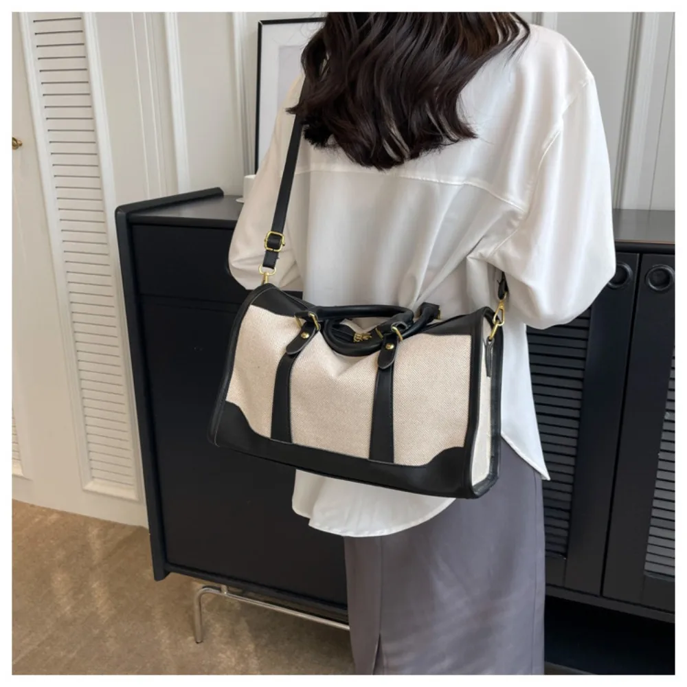 Fashion Casual Single Shoulder Crossbody Bag Women Travel Storage Tote Handbags Large Capacity Portable Canvas Bag