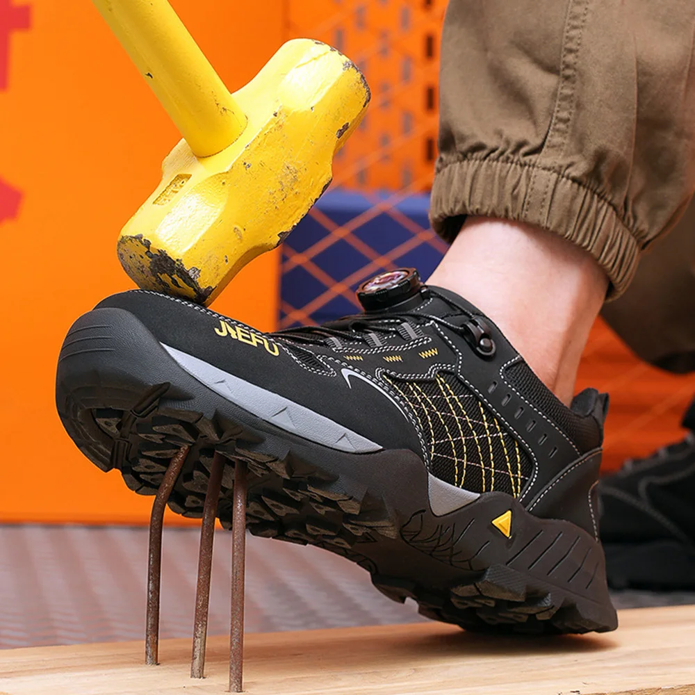 รองเท้าเซฟตี้ ArmorToe EH สำหรับผู้ชาย ป้องกันแรงกระแทก ป้องกันการเจาะทะลุ พื้นยาง ทนต่อการขัดถูและการบาดเจ็บจากการตัด # เกราะ2786