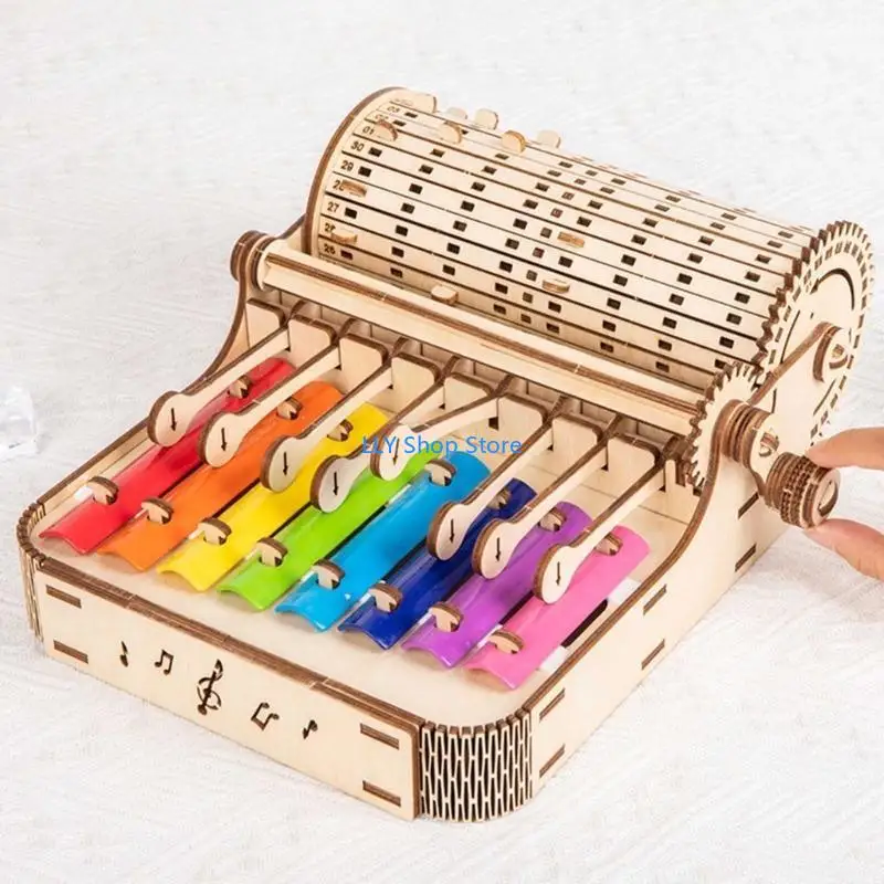 

T8UD Hand Crank Orff Percussion Toddler Musical Instruments Xylophone Easy to Plays