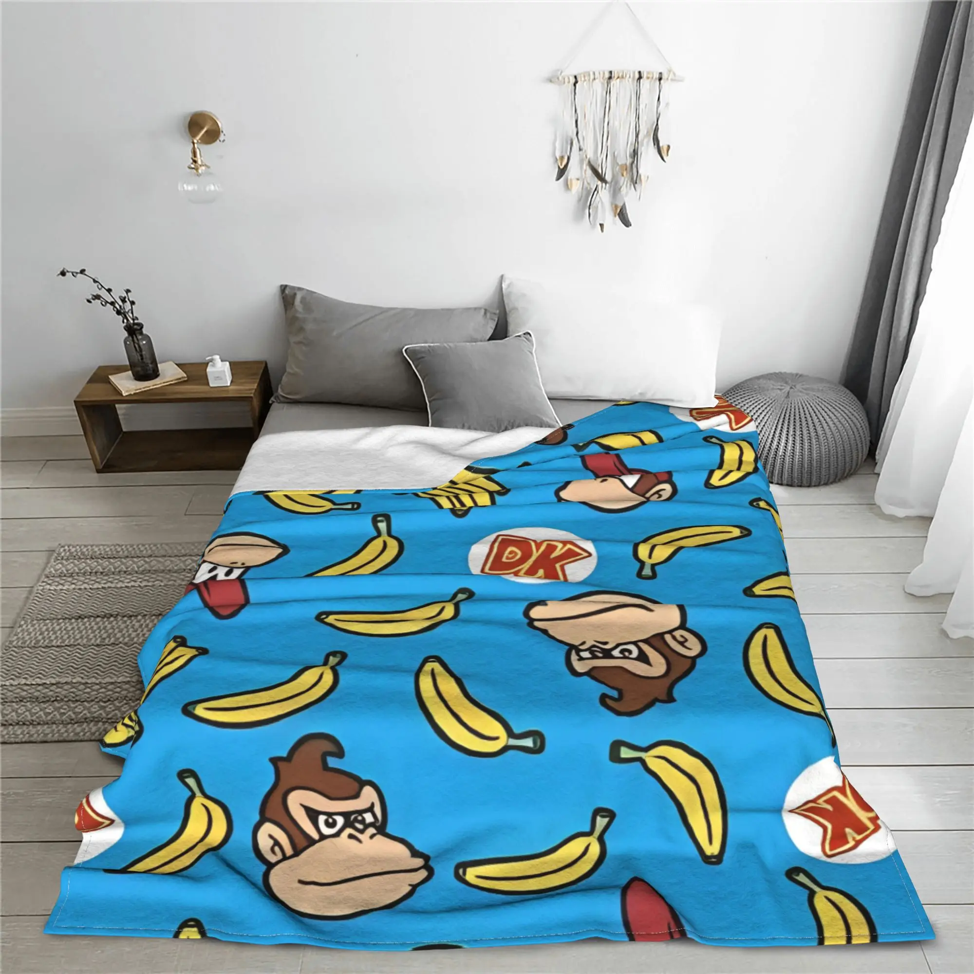 Donkey Kong Arcade Game Plush Blanket Boy Girl  Flannel Throw Blanket For Bedroom Warm Soft Design Quality Bedspread Gift Idea view 3
