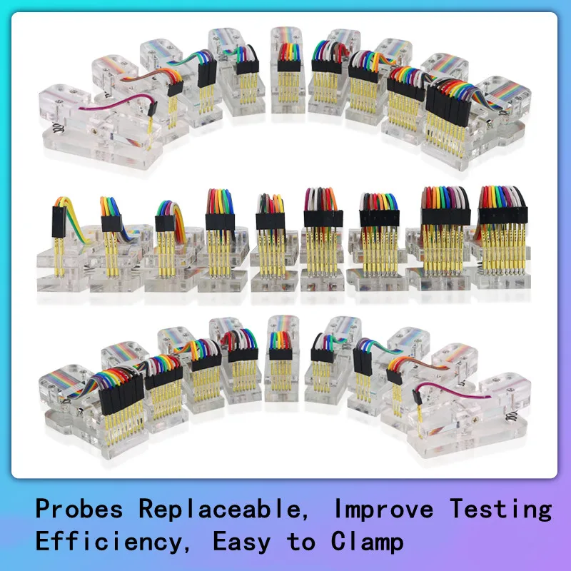 1.27/2.0/2.54 مللي متر مشبك اختبار الملعب ، مشبك البرمجة ، تركيبات برمجة PCB ، مشبك حرق المبرمج