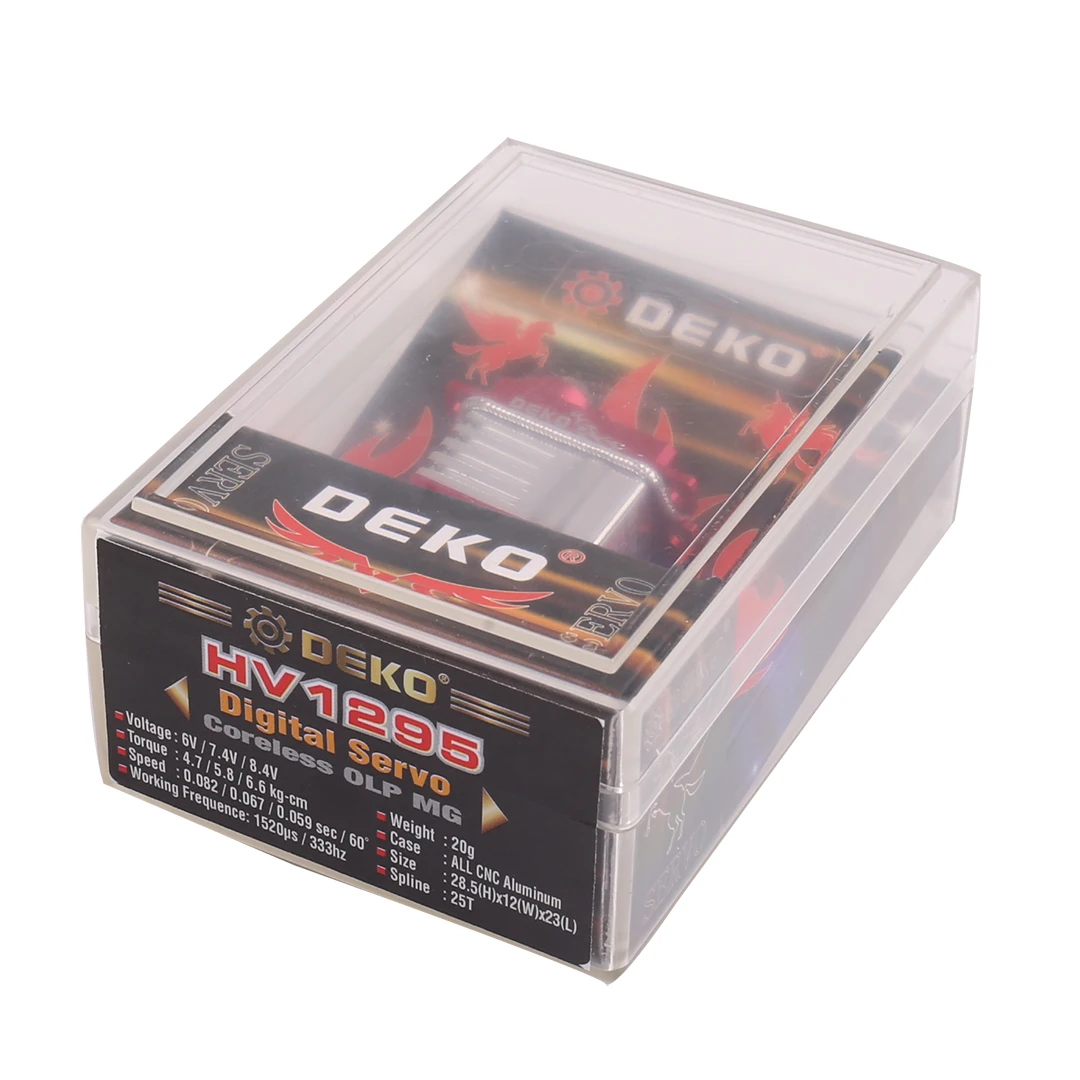 DEKO HV1295 Servo Applicazione digitale per sterzo in metallo a doppio cuscinetto ad alto coppia per Fuli 380 ALIGN 470 30e