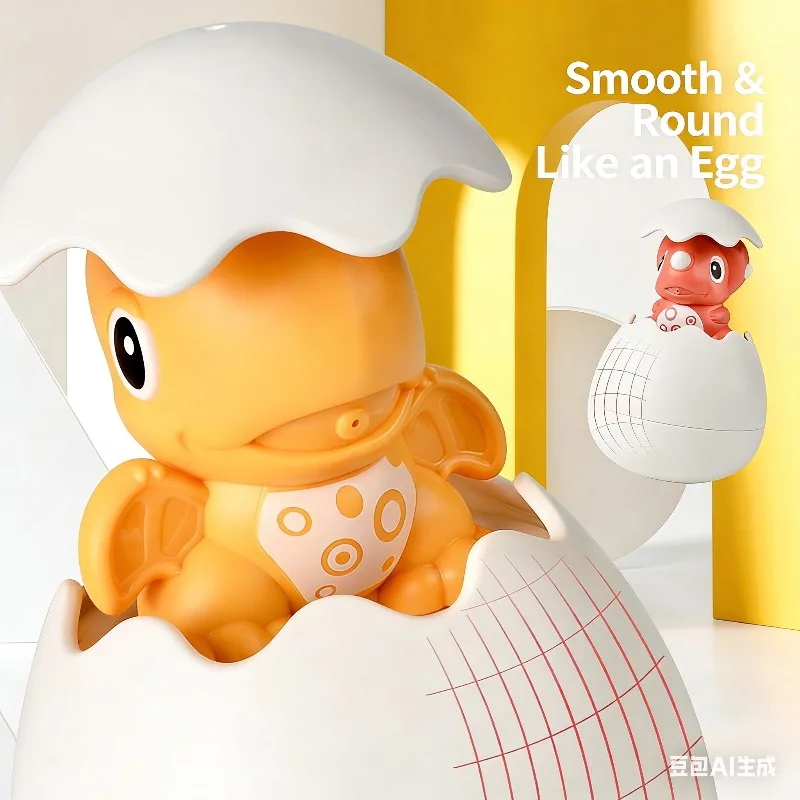 Baby Shower Toys with Water Spray Baby Dinosaurs Floating Dinosaurs in The Bathroom Playing with Eggs Parent-child Interaction