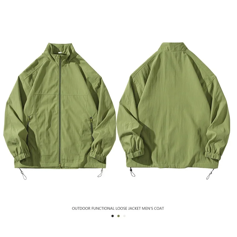 Men's spring and autumn new casual versatile loose and high-end men's top with collar jacket