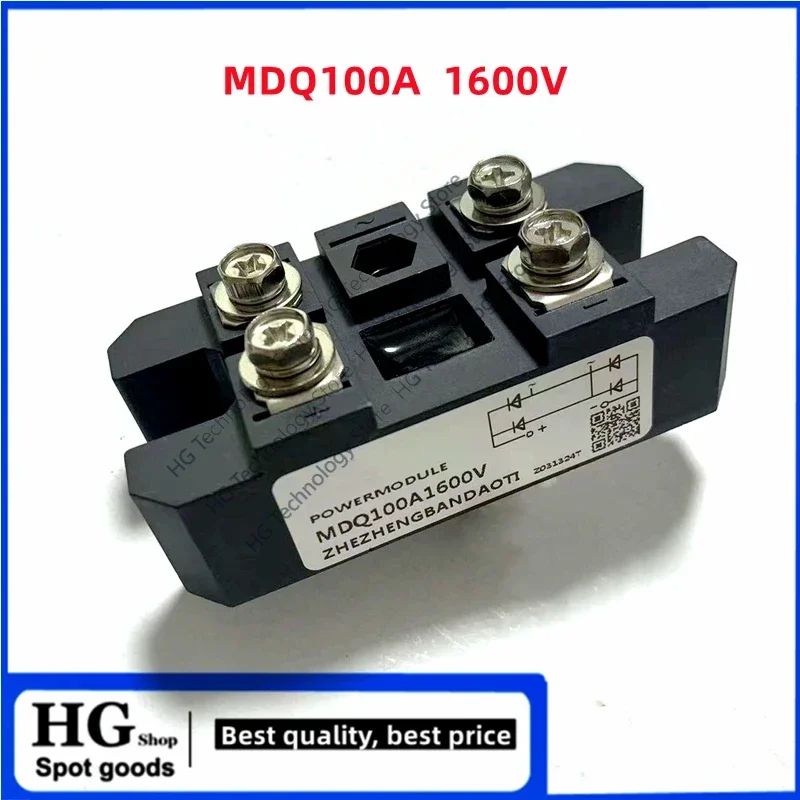 

MDQ100A 1600V Single Phase Bridge Modules MDQ100A-16 100A Amp 1600V 1-Phase Diode Rectifier Radiator