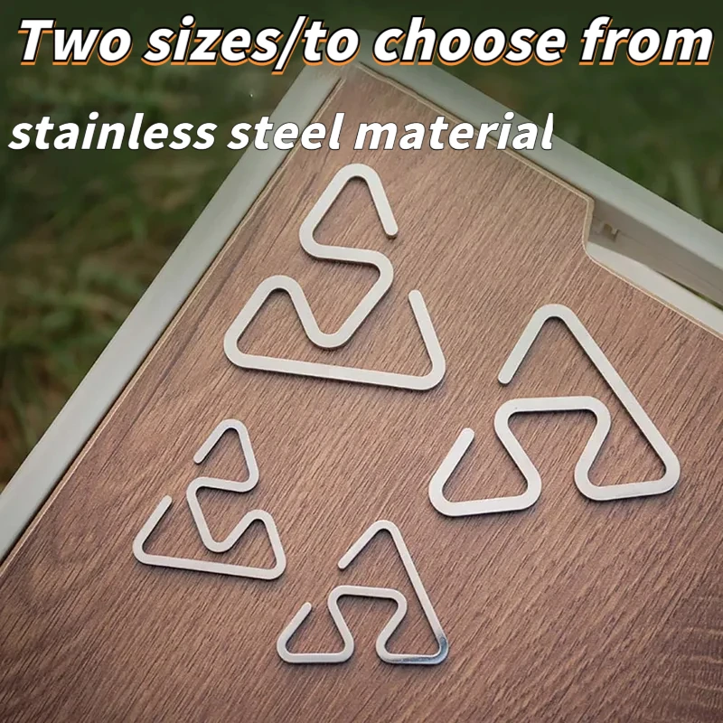 

Крючок из нержавеющей стали для кемпинга на открытом воздухе, противоскользящий, сверхпрочный несущий, многофункциональный S-образный крючок, аксессуары для кемпинга