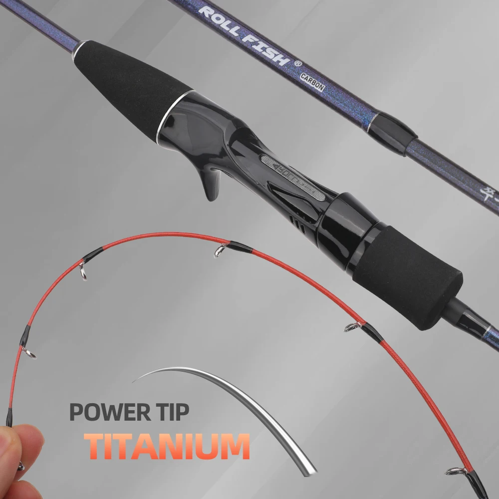 ROLLFISH Titan-Spitze Oktopus-Tintenfisch-Castingrute aus Kohlefaser für Salzwasser-Bootsangeln, Leichte Slow-Jigging-Rute 1,55M Action7:3 – Detail 2