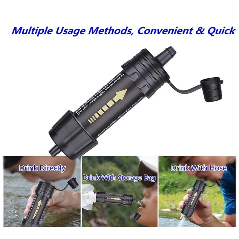 B44C For Hiking For Camping Water Filter Straw Portable Water Purifier For Backpacking Emergency Survival Gear