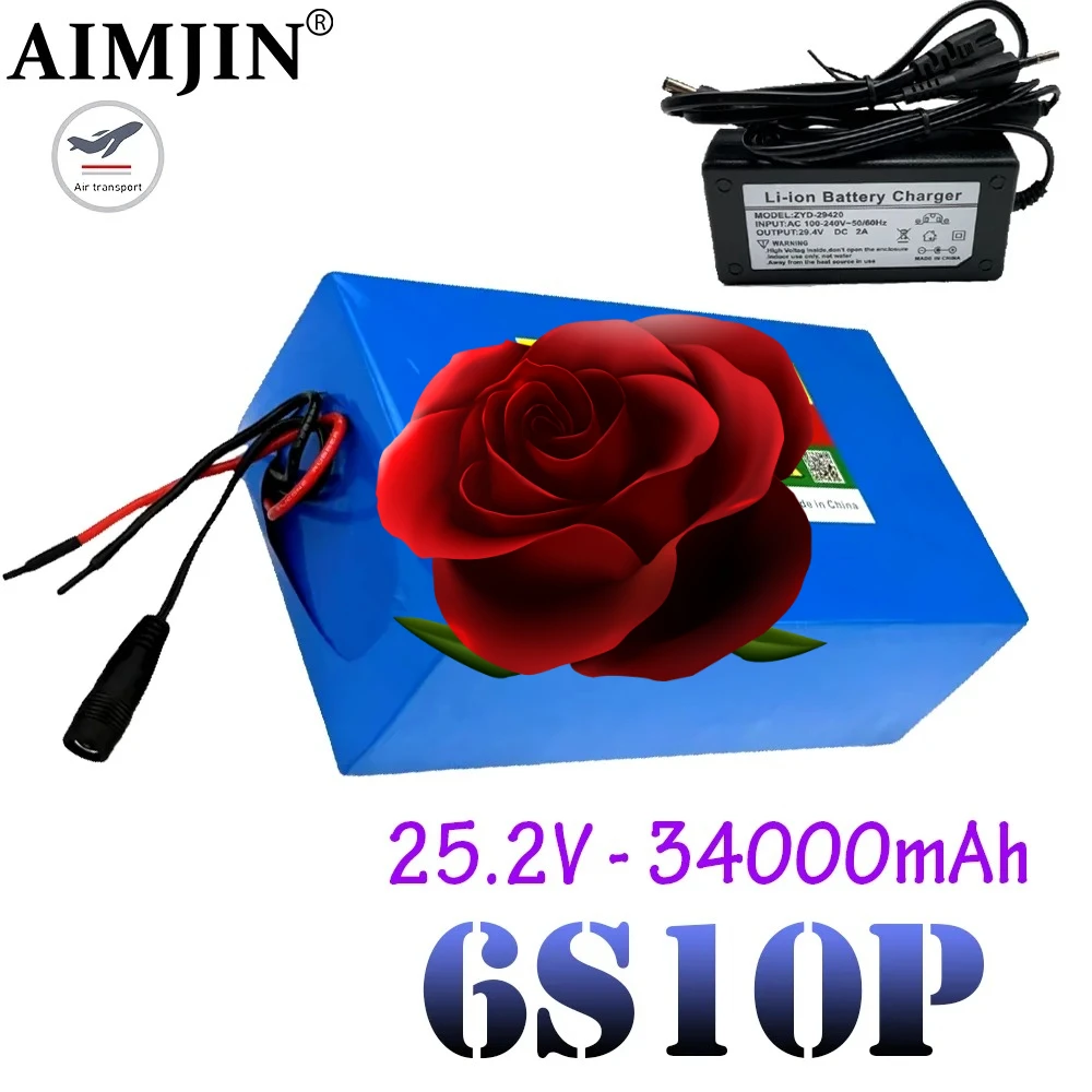 

6s10p battery pack 25.2V 34000mAh 18650 lithium , suitable for audio lights, booth solar lights, outdoor power supply