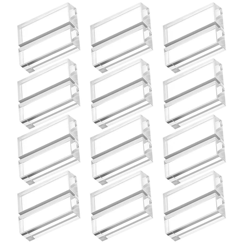 

12Pcs Acrylic Table Number Holders Clear Card Display Stands for Wedding Party Banquets Table Numbers