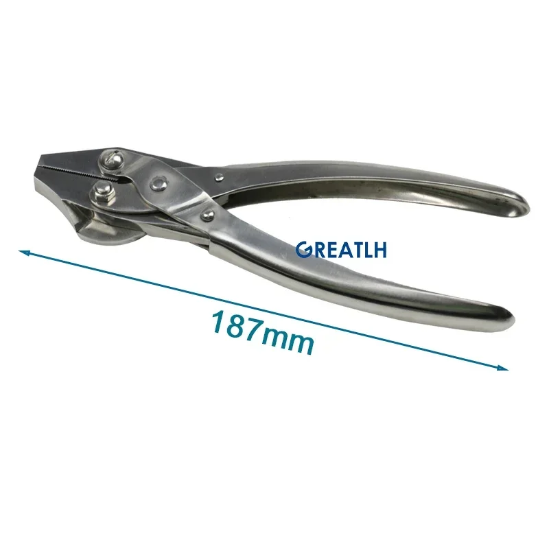 GREATLH Kirschner Wire Pliers with Scissors Flat Nose Pliers Stainless Orthopedic Pet Instrument