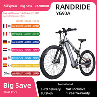 RANDRIDE YG90 Electric Bicycle Adult 1000W Men's E-Mountain ebike 48V13.6AHBattery,27.5 Inch Full Suspension MTB Electric Bike