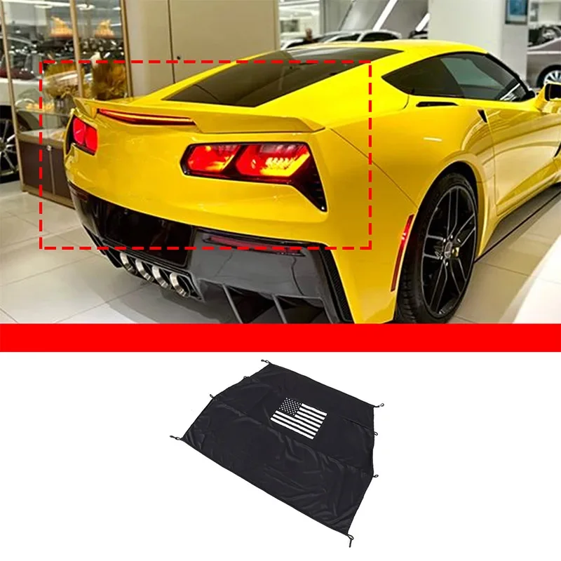 

For Chevrolet Corvette C7 2014-2019 Car Rear Trunk Cargo Luggage Cover Shade Shield Curtain Cargo Partition Baffle 115*81 cm