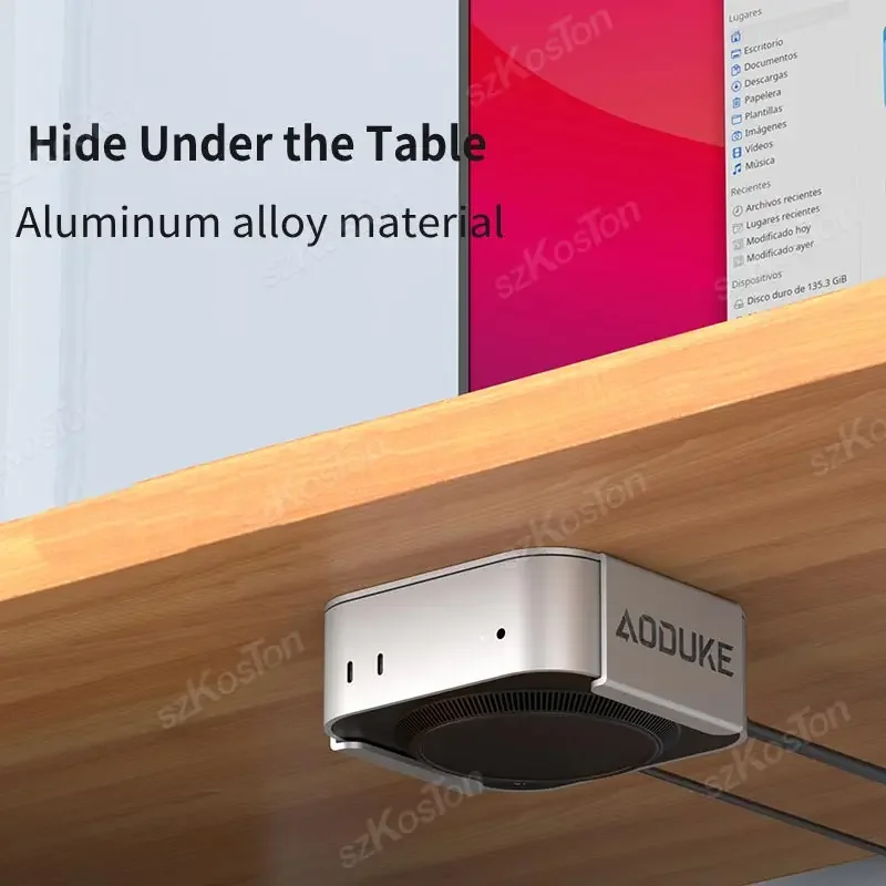 Металлический держатель для настольного компьютера Mac Mini M4 под настольной подставкой за монитором VESA для Mac Mini M4 Pro, аксессуары для ПК