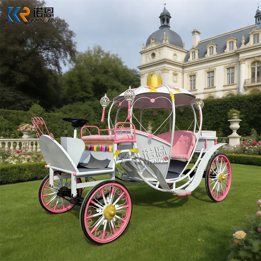 

Romantic European Pumpkin Royal Horse Carriage Classic Luxury Wedding Horse Drawn Carriage for Parades