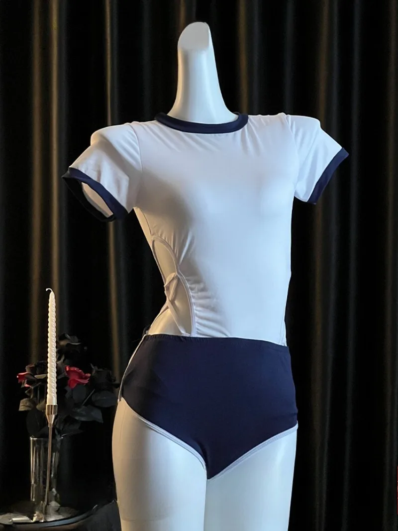 

Белый комплект нижнего белья для девочек-попуса, сексуальная студенческая форма Pure Desire, ажурный бюстгальтер на шнуровке, юбка, горячий женский наряд для ролевых игр