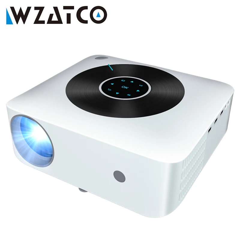 

WZATCO H1 Full HD 1920*1080P Portable LED Projector Beamer Movie 4D Keystone Correction Home theater LCD Video Projector