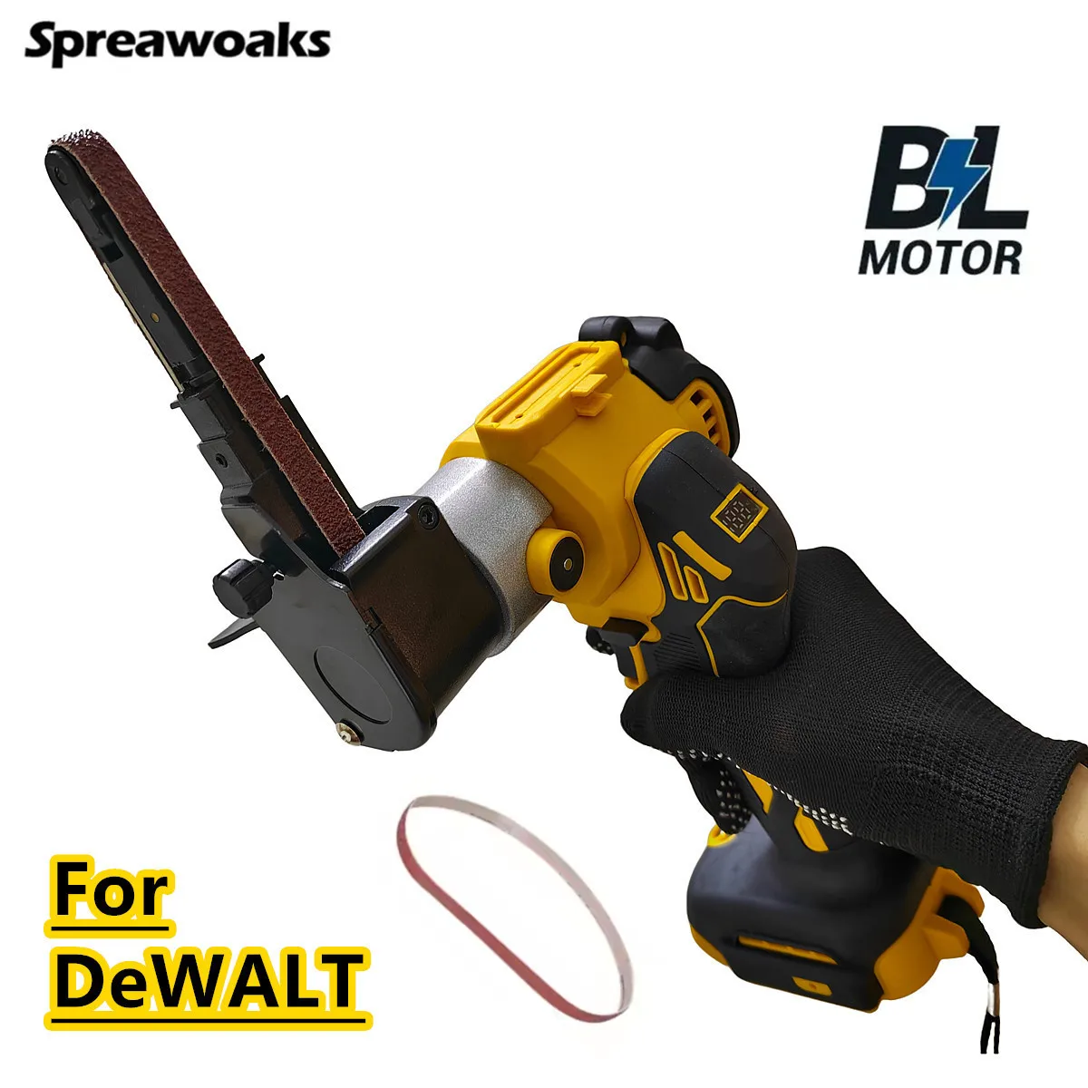 For DEWALT 20V Battery Brushless Electric Mini Belt Sander 11000RPM Angle Grinder Cordless Belt Sander Polisher Power Tool