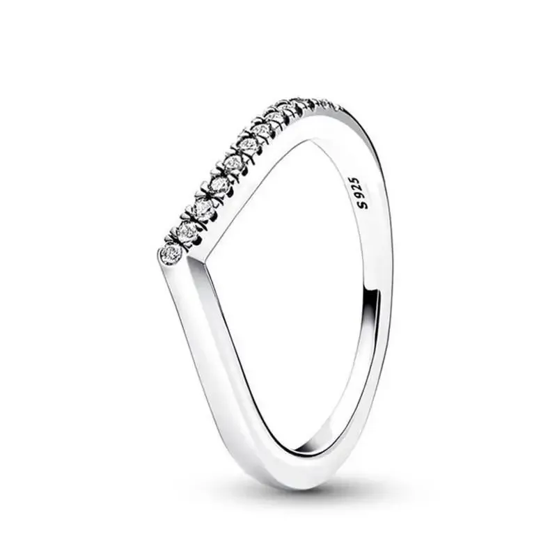 Popolare corona e principessa Wishing Bone Rings, Vortex Crown Rings, gioielli fai da te regalo di alta qualità in argento Sterling 925 da donna