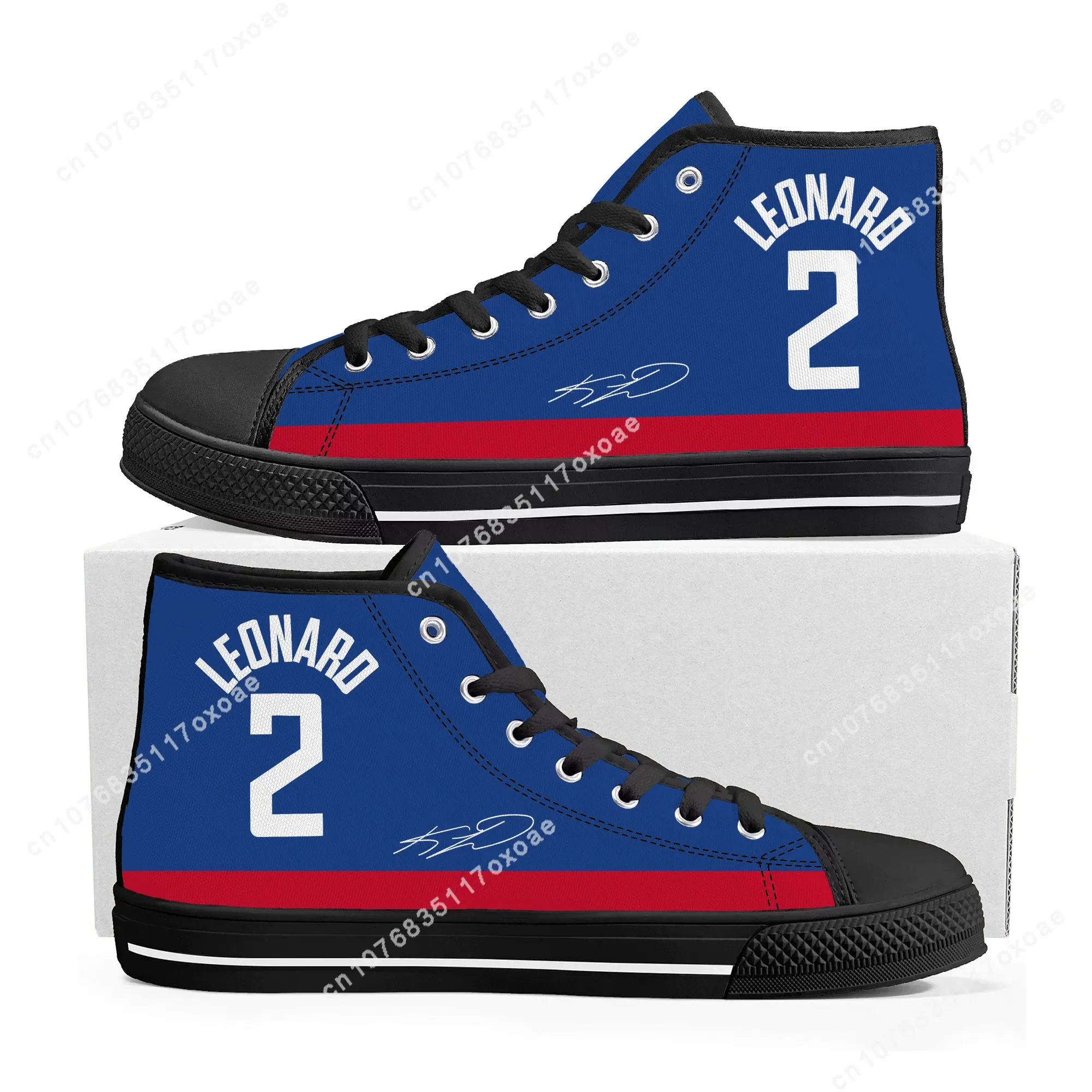 

Los Angeles basketball High Top Sneakers Mens Womens Teenager High Quality Kawhi Leonard NO 2 Canvas Sneaker Shoe Custom Shoes