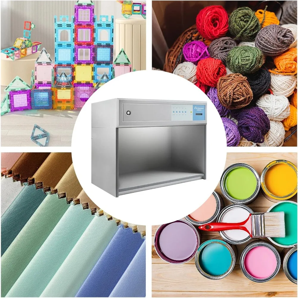 4-Color Light Assessment Cabinet for Accurate Textile and Material Color Matching