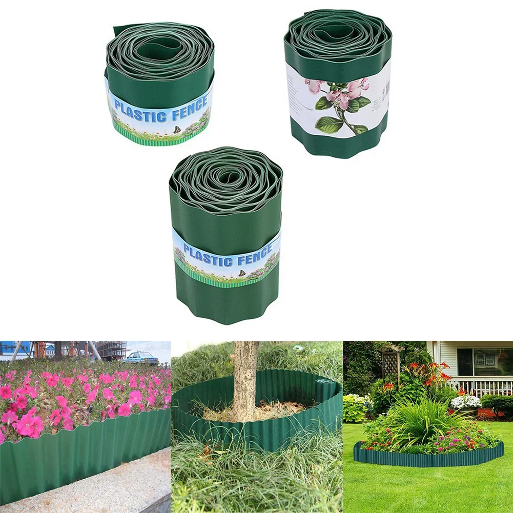 1pcs Garden Grass Lawn Edge Border Fence Path Flexible Lawn Edging Border Fence Outdoor Plastic Landscape Garden Decor