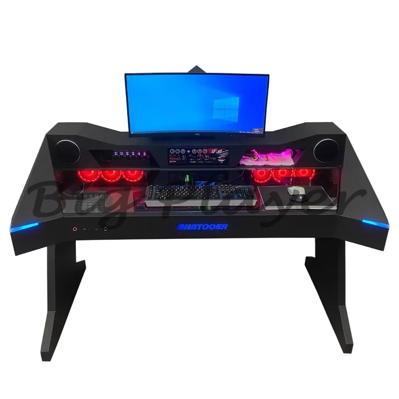 

Computer Chassis Integrated Table Fully Transparent Water-cooled Large Chassis High-end Cool Special-shaped Computer Table