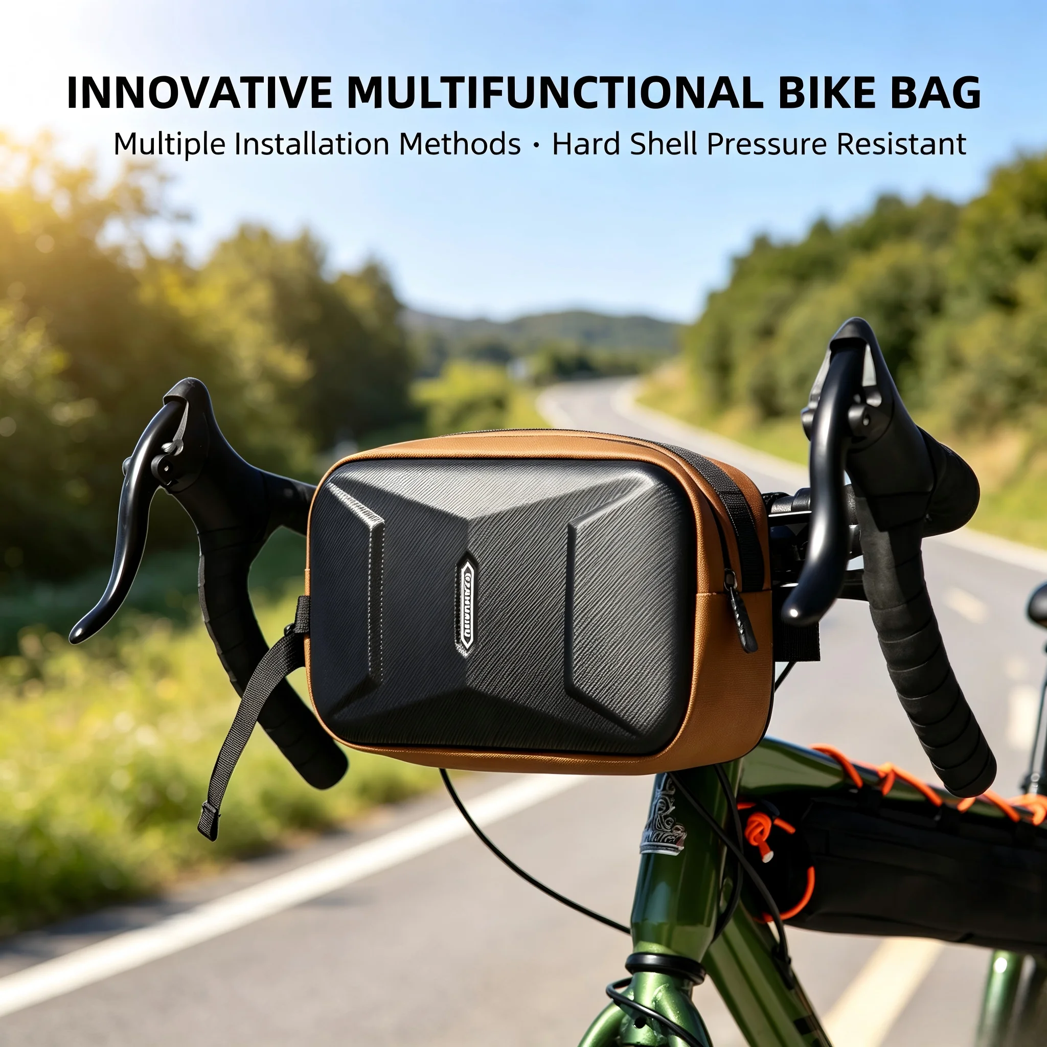 Sac de guidon de vélo grande capacité, coque rigide, sac avant de vélo, sac de rangement imperméable pour guidon de vélo, sac rigide pour scooter