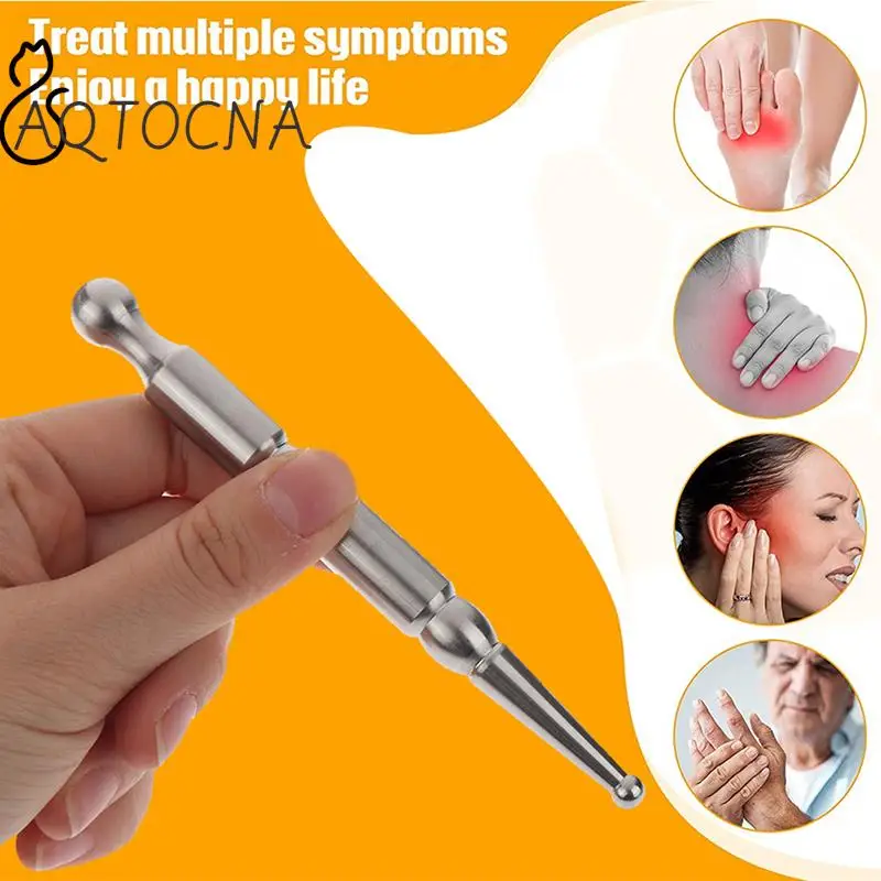 

1Pc Stainless Steel Manual Acupuncture Pen Trigger Point Massager Deep Tissue Massage Tool For Body Meridian Pain Relief