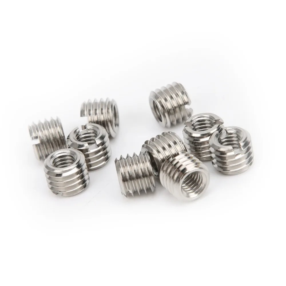 10pcs Versatile Male to Female Thread Repair Inserts Metric Thread Durable Self Tapping Sleeves Conversion Kit Automotive Repair