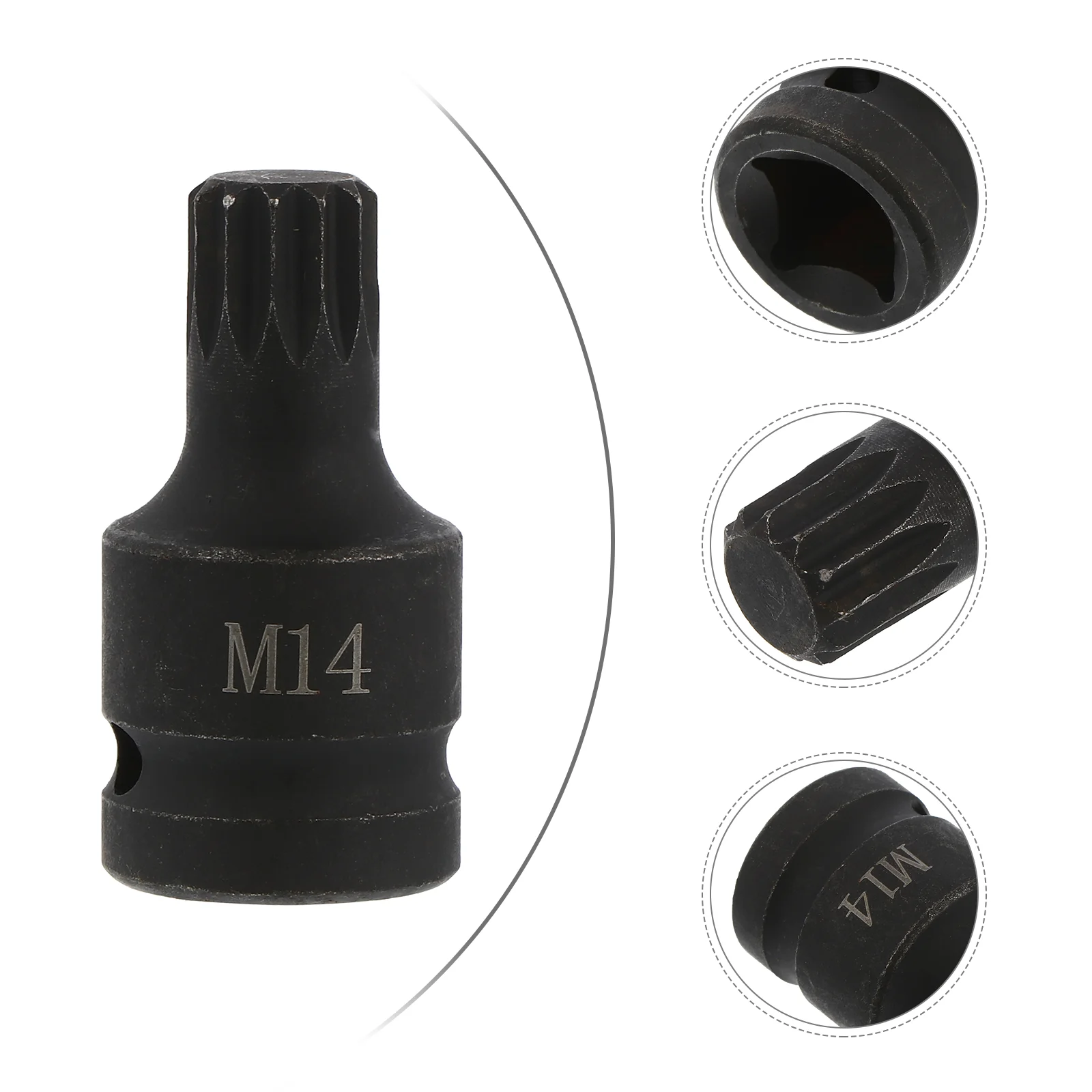 

M14 Brake Caliper Brake Screw Removal Sleeve Auto Triple Bit Socket M14 Triple Square Socket Car Socket