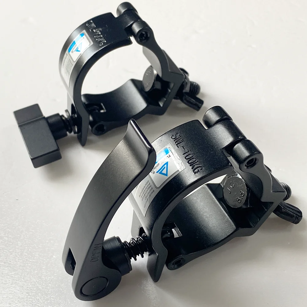 OD50mm Aluminum Truss Clamp Quick Release O-Clamp Durable Wing T-nut M10 Bolt TUV Clamp Fits 48-51mm Pipe For Stage Lights Setup