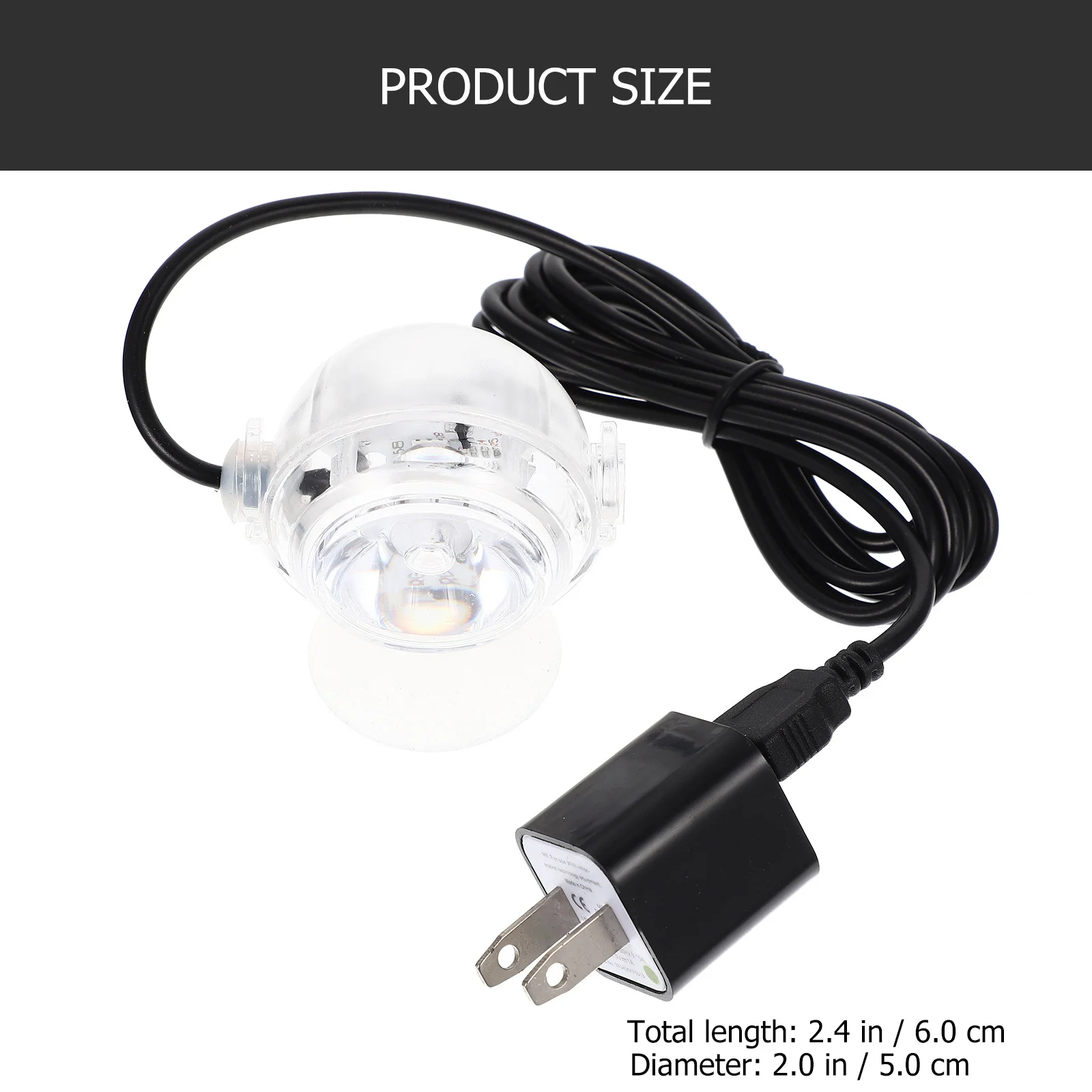 

Fish Tank Spot Light LED Underwater Lamp with Suction Cup Adjustable Brightness for Aquarium Plants and Tropical Fish Us Plug