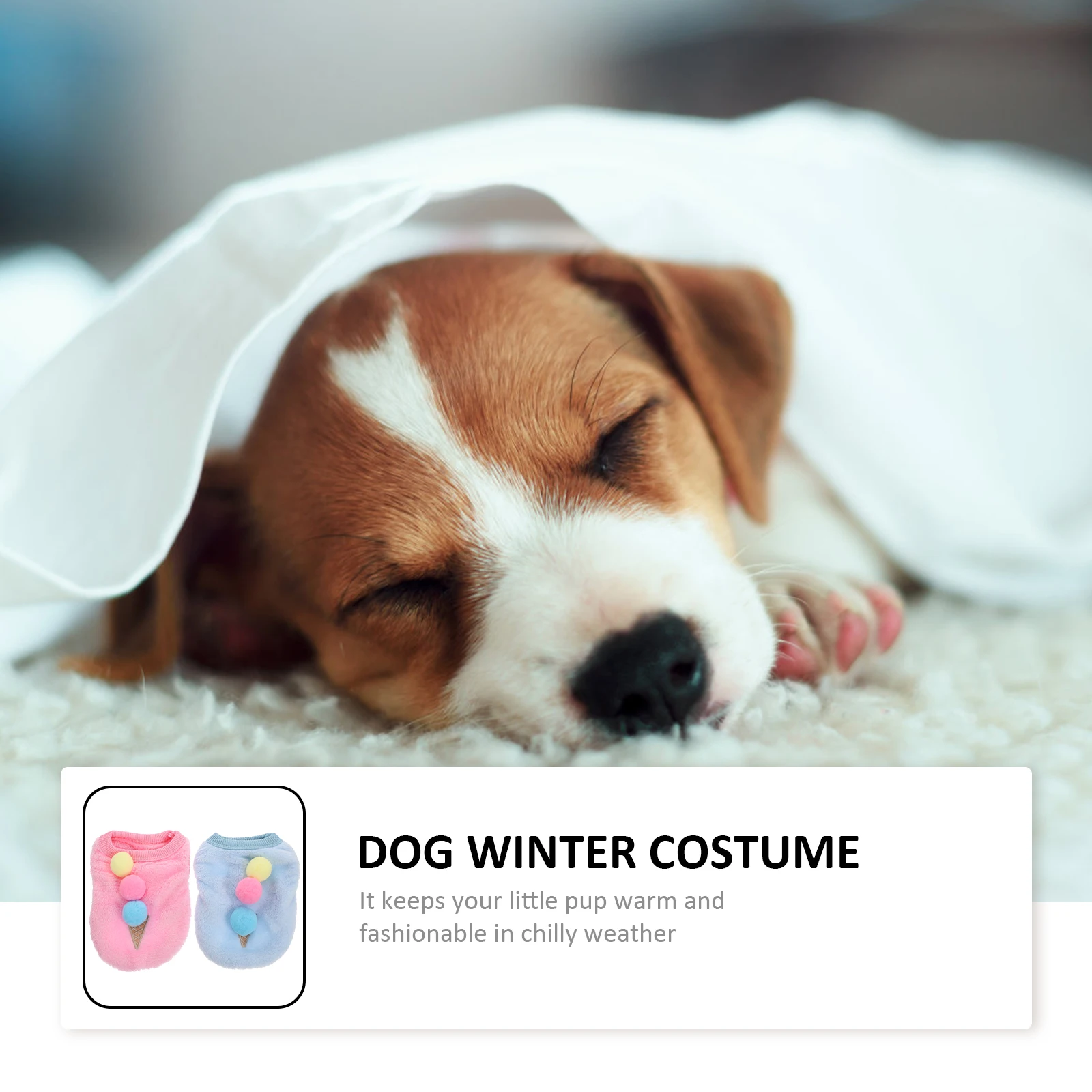 

2 Pcs Ice Cream Pattern Clothes Apparel Rabbit Bunny Outfits for Rabbits Dog Clothing Kitten