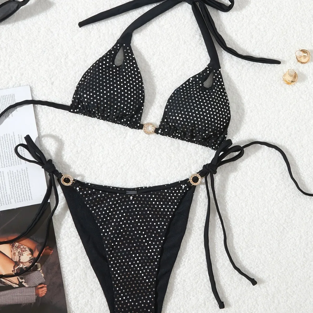 

Push Up Bikinis 2025 Sexy Women Swimsuit Female Swimwear Backless Bikini Set Shinny Biquini Bathing Suit Swimming Suit Beachwear