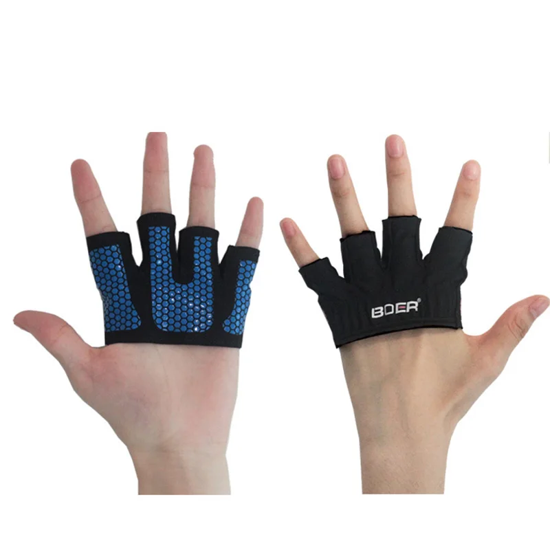 1 Pair Non-slip Weight Lifting Building Training Gloves Gym Training Wrap Grips Fitness Training Gloves Describe Product Name: F