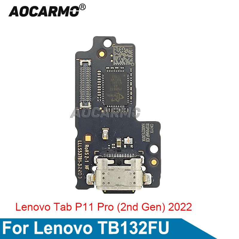 Aocarmo For Lenovo P11 Pro (2nd Gen) 2022 TB132FU Charging Port Charger Dock Flex Cable Replacement Parts