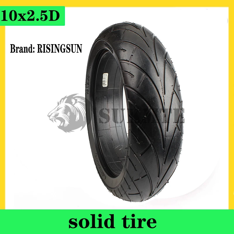 RISINGSUN Tires 10x2.5D Solid Tires for Electric Scooter Tires, Machine Car Tires 10x2.5D Robot High-quality