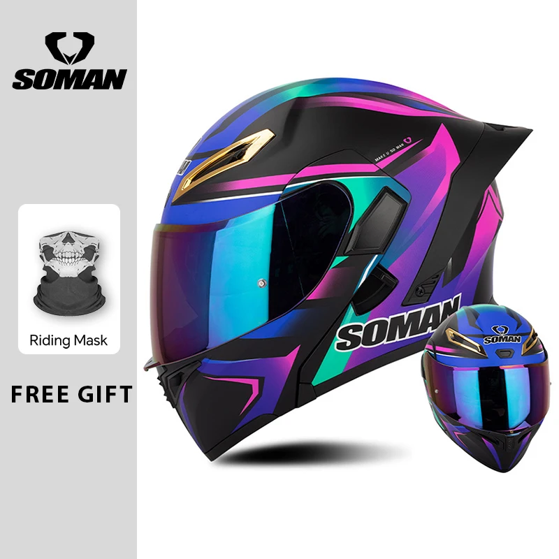 خوذة دراجة نارية للرجال معتمدة من وزارة النقل خوذة موتو قابلة للطي مع قناع مزدوج وحدات خوذة لكامل الوجه للرجال البالغين Cascos Para Motos #5