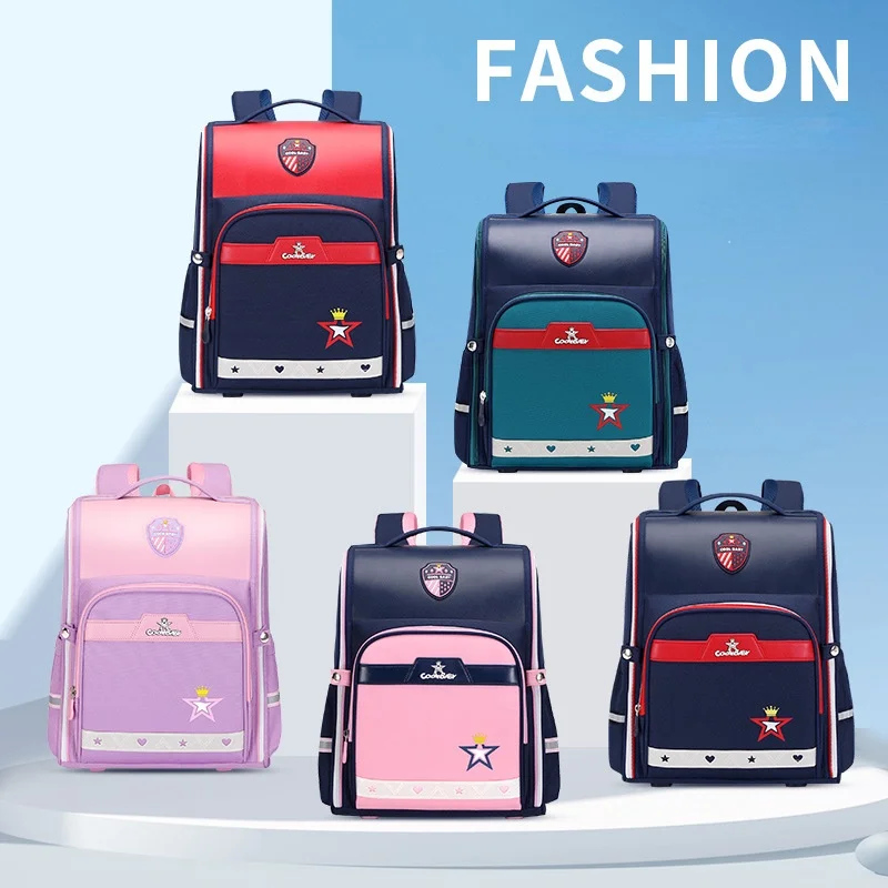 Primary Girl Boy Noble British Style Fashion Schoolbags New Popular Children Students High-capacity Light Backpacks Breathable