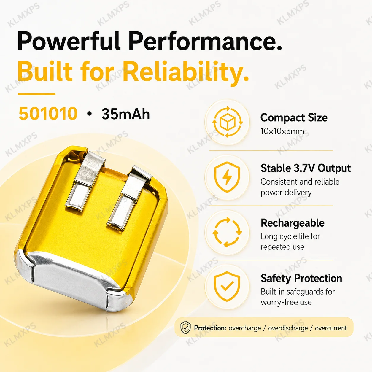 501010 501012 3.7V 35mAh Li-Po - đánh giá và giá Renewable Energy Battery