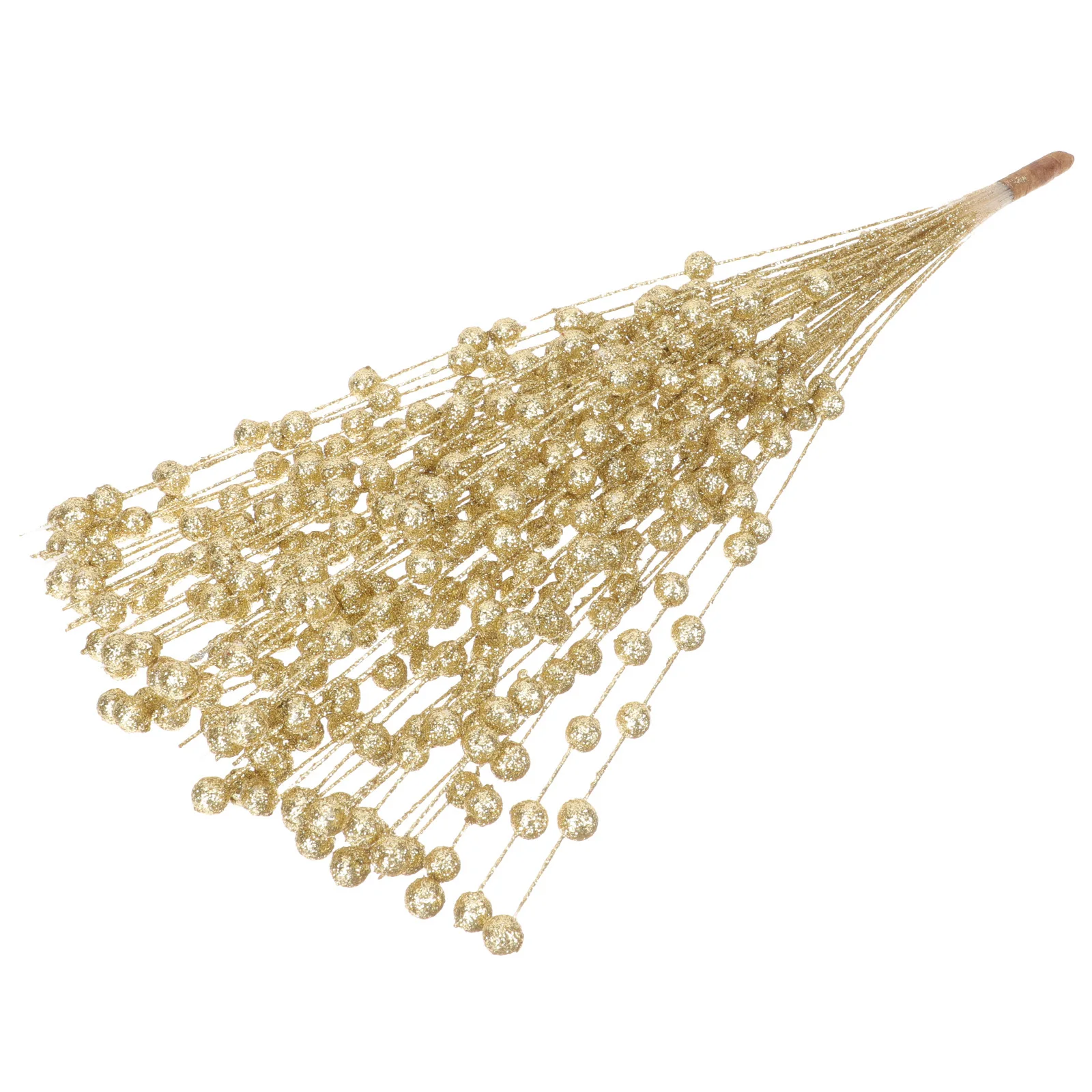 

1Set Gold Artificial Berries Picks Bright Glitter Fake Berry Branches Christmas Decorations Wedding Centerpieces Flower