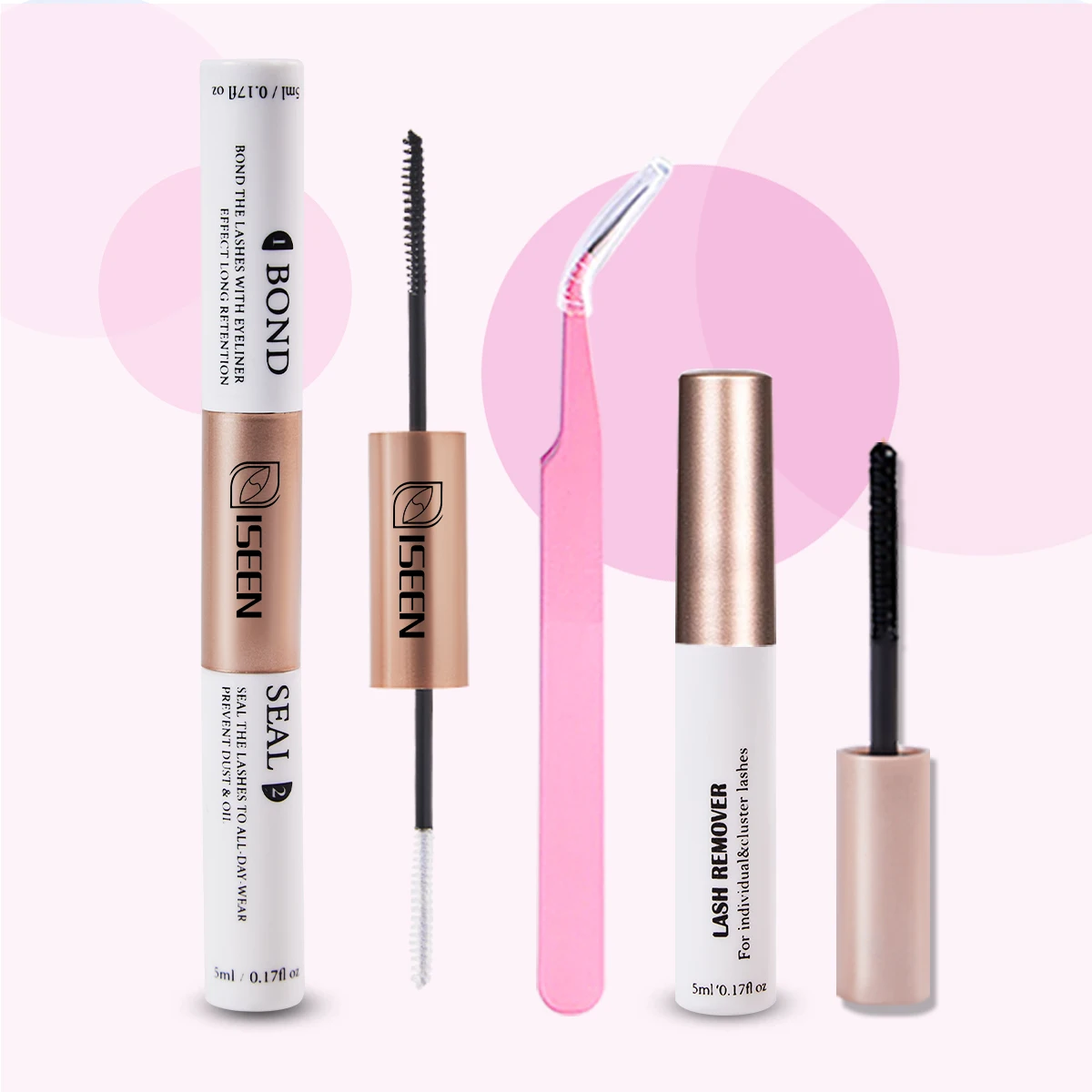 Colla e sigillo per ciglia 10ml Estensione ciglia fai da te e rimozione colla per ciglia Kit da 5 ml di lunga durata con pinzette Strumento per trucco pennello per ciglia