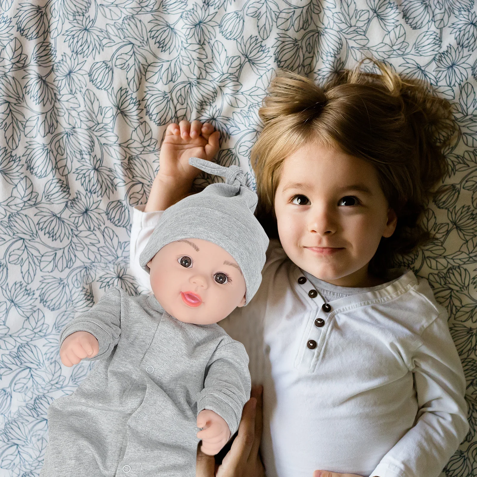 

1 set 1 Set Baby Cotton Outfit Set Romper Bodysuit With Hat Mittens Bib Warm Soft Comfortable Clothing For Newborn